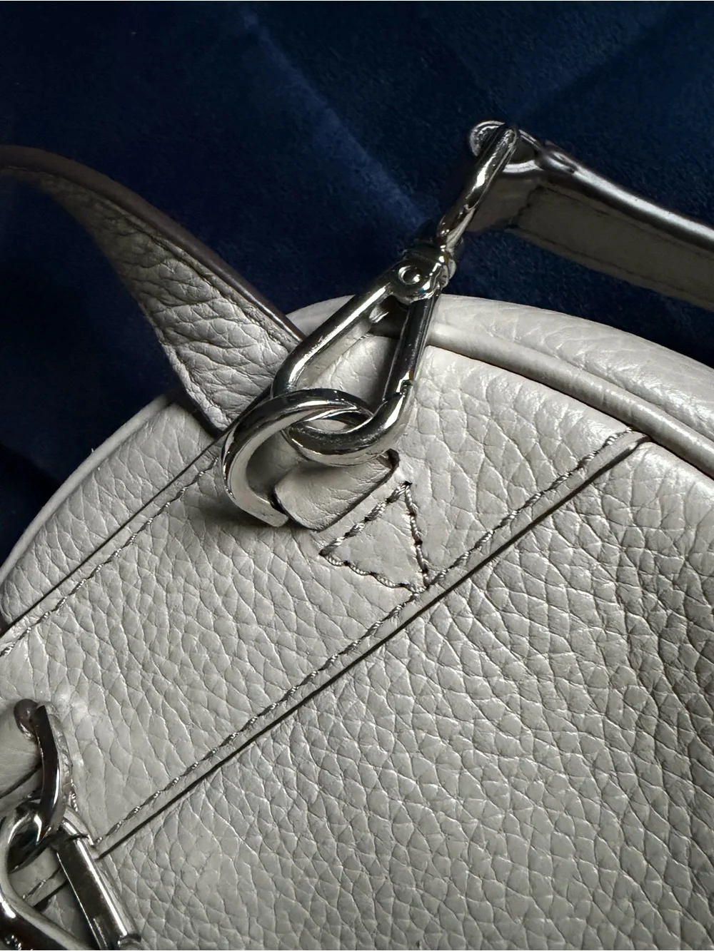 Michael Kors Silver Studded Mini Backpack Abbey Grey